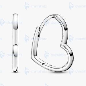 Pandora Asymmetrical Heart Hoop Earrings